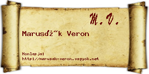 Marusák Veron névjegykártya
